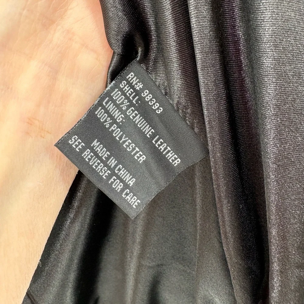 Pamela McCoy Black Leather Moto Jacket - Picture 13 of 13